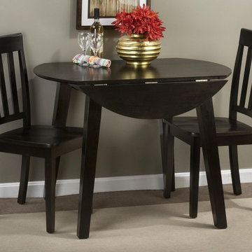 Simplicity Round Table and 2 Chair Set -Espresso