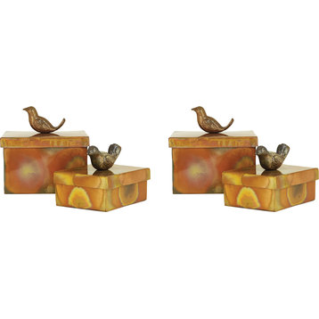Woodlands Boxes (Set of 2) - Burned Copper