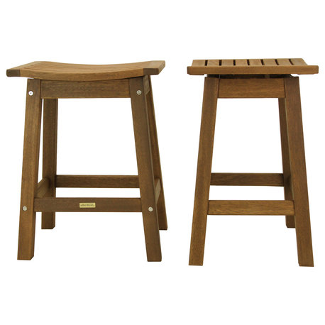 Counter Height Eucalyptus Stool, 2 pack