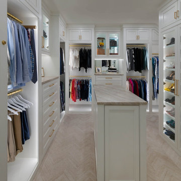 Plano Bright White His & Her Closet