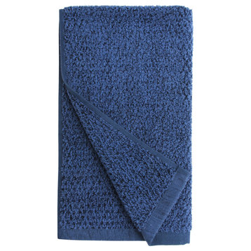 Everplush Diamond Jacquard Hand Towel Set, 4-Pack, Navy Blue