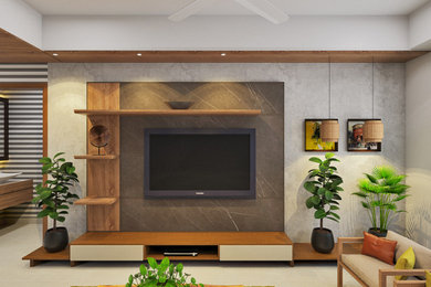Example of a trendy living room design in Other