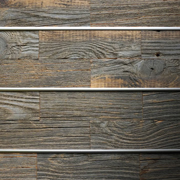 Satin Nickel and Reclaimed Barn Wood