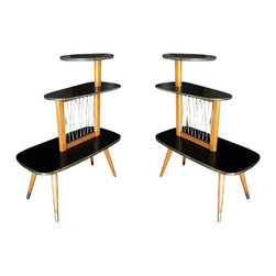 Three-Tier Midcentury French Side Tables, Set - Home Decor