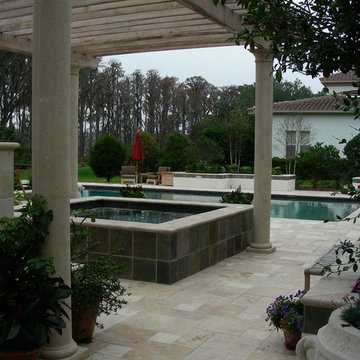 Mediterranean Outdoor Living Space, Design & Build - Odessa, Florida