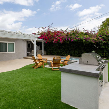 Luscious Backyard with Fire Pit