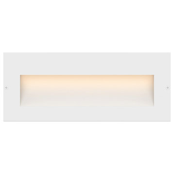 Hinkley Landscape Lighting 8" Taper Wide Horizontal 12v Step Light, Satin White