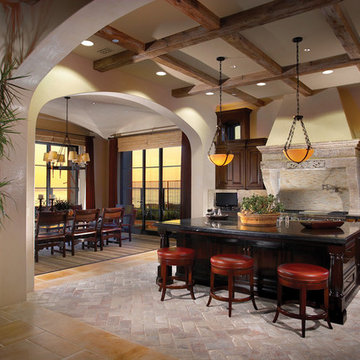 Dining room fireplace