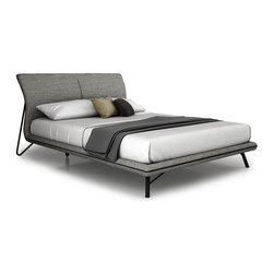 Modern Upholstered Platform Bed Linea by Huppe - Platform Beds