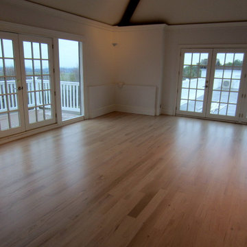 WATER MILL: 4" RED OAK INSTALLED AND PICKLED - 3 COATS BONA TRAFFIC SATIN