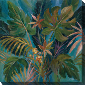 Midnight Tropics Outdoor Art, 24"x24"