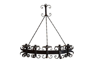 Consigned Vintage Spanish Revival Iron Wall Candelabra
