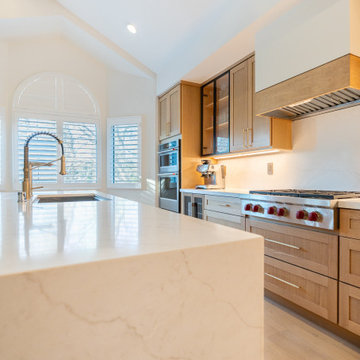 White Oak Kitchen Cabinets with Large Island | The Cabination