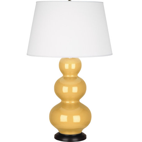 Triple Gourd Table Lamp, Sunset Yellow