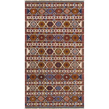 Pasargad Home Vintage Shirvan Collection Hand-Knotted Wool Rug- 5' 8"x10' 8"