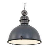 Grey hanging lamp Bikkel XXL, industrial design