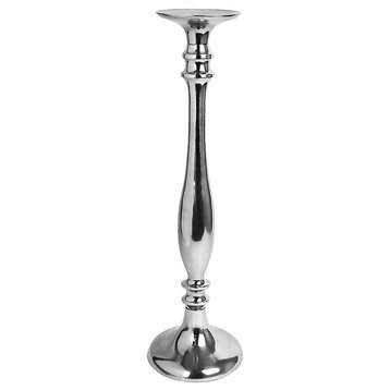 Tapered Candle Stand, Silver, Small