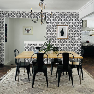 Palm Design Peel And Stick Wallpaper Make Over