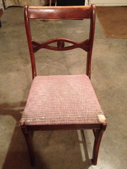 Batting or foam for simple reupholstered project.