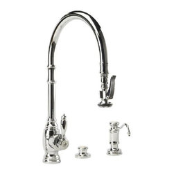 Waterstone PLP Extended Reach Pulldown Kitchen Faucet with Soap Dispenser and Ai - Kitchen Faucets