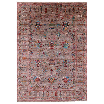 Hand-Knotted Persian Tabriz Wool Rug 5' 9" X 7' 11" - Q17010