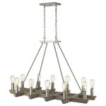 Acclaim Lighting - Acclaim Lighting IN11061SN Finnick 12-Light Chandelier - Raw wood and a satin nickel finish combined in perFinnick 12-Light Cha Satin Nickel *UL Approved: YES Energy Star Qualified: YES ADA Certified: n/a  *Number of Lights: Lamp: 8-*Wattage:60w Medium Base bulb(s) *Bulb Included:No *Bulb Type:Medium Base *Finish Type:Satin Nickel