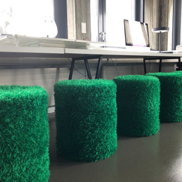 pouf designed by inside, handmade by women of the fondation Avanzar, Ecuador