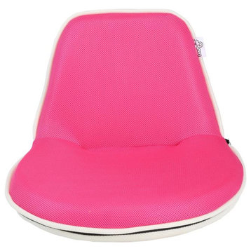 Quickchair Floor Steel Chairs Pink/White Mesh Indoor/Outdoor Portable Multi use