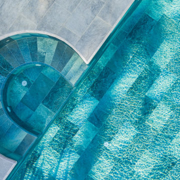 Olcay Mix & Pool Garden Grey Porcelain Tiles - Cesme,Izmir Villa