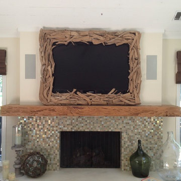 Custom Driftwood Television Frame