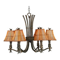 Kenroy Home Kwai 6-Light Chandelier in Bronze Heritage Finish - Chandeliers