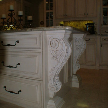 White custom cabinets