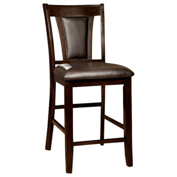 Furniture of America Arena Wood Counter Stool in Espresso (Set of 2)