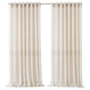 Pleat Woven Back Tab Curtains - Contemporary - Curtains - by 