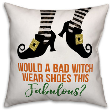 Bad Witch Fabulous Shoes 16"x16" Spun Poly Pillow
