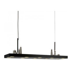 Metal Rectangular Plate 8 Lights Island Ceiling Lighting - Flush-mount Ceiling Lighting