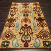 5'x8' Hand Tufted Wool Arts and Craft Oriental Area Rug Gold, Brown