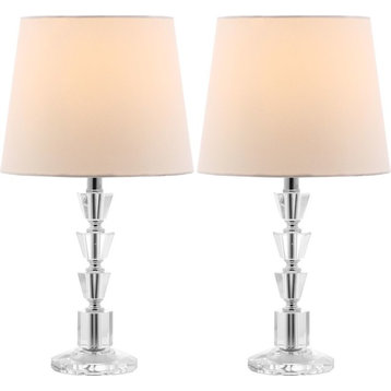 Harlow Tiered Crystal Orb Lamp ZMT-LIT4125C (Set of 2) - Clear/White