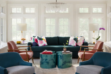 Inspiration for a transitional sunroom remodel in New York