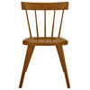Side Dining Chair, Walnut, Wood, Modern, Kitchen Bistro Restaurant Hospitality