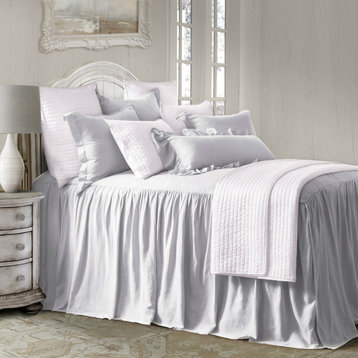 3 Piece Luna Bedspread Set, Full, Gray