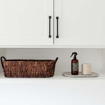 Coastal Modern Farmhouse Custom Laundry Room Rolling Carts