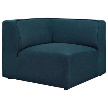 Mingle Upholstered Fabric Corner Sofa, Blue