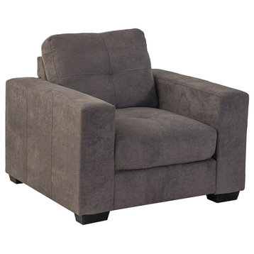 CorLiving Club Chenille Fabric Chair, Gray