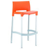 Gio Indoor/Outdoor Stacking Barstool Set Of 2, Orange