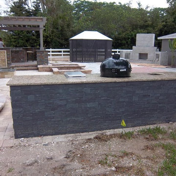 Outdoor Kitchens, BBQs with Nero Format Natural Stone Panels