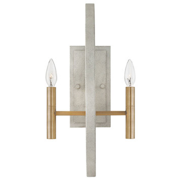 Hinkley Euclid 3460Cg Two Light Sconce, Cement Gray