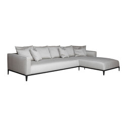 California Sectional- Grey Brick Fabric - Sectional Sofas