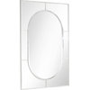 Silver Rectangle Accent Metal Mirror