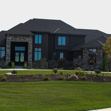 Close Up View of Fresh Lawn, Mulch and Flowers